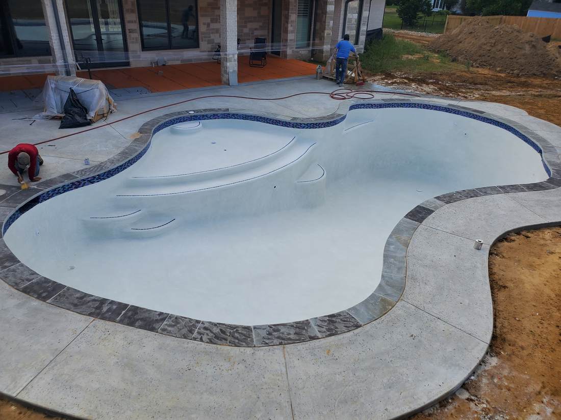 During — Marshall pool with marcite interior before fill