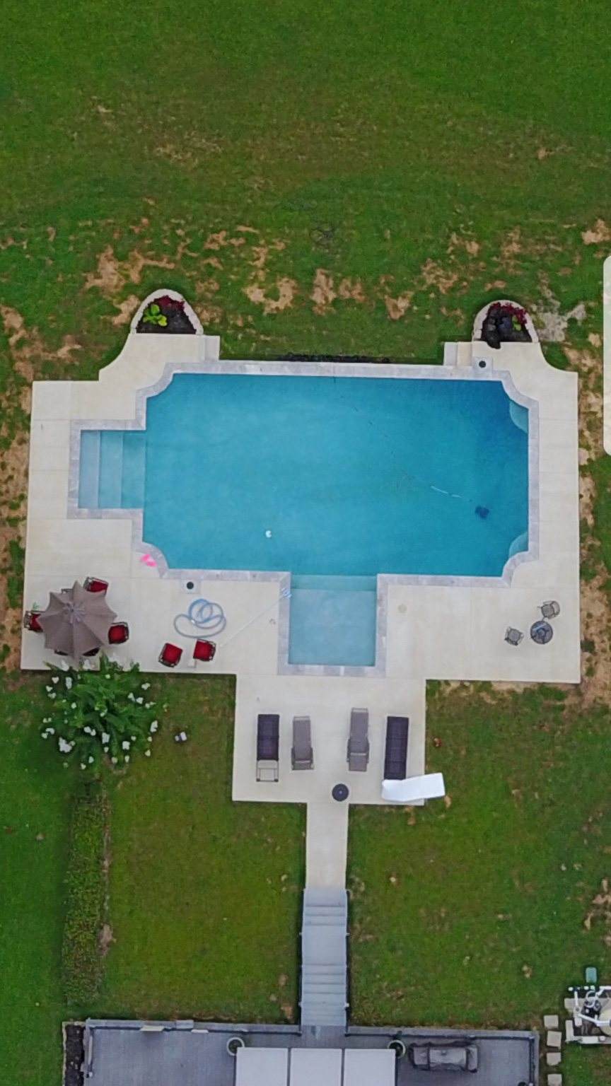 Aerial — marcite pool