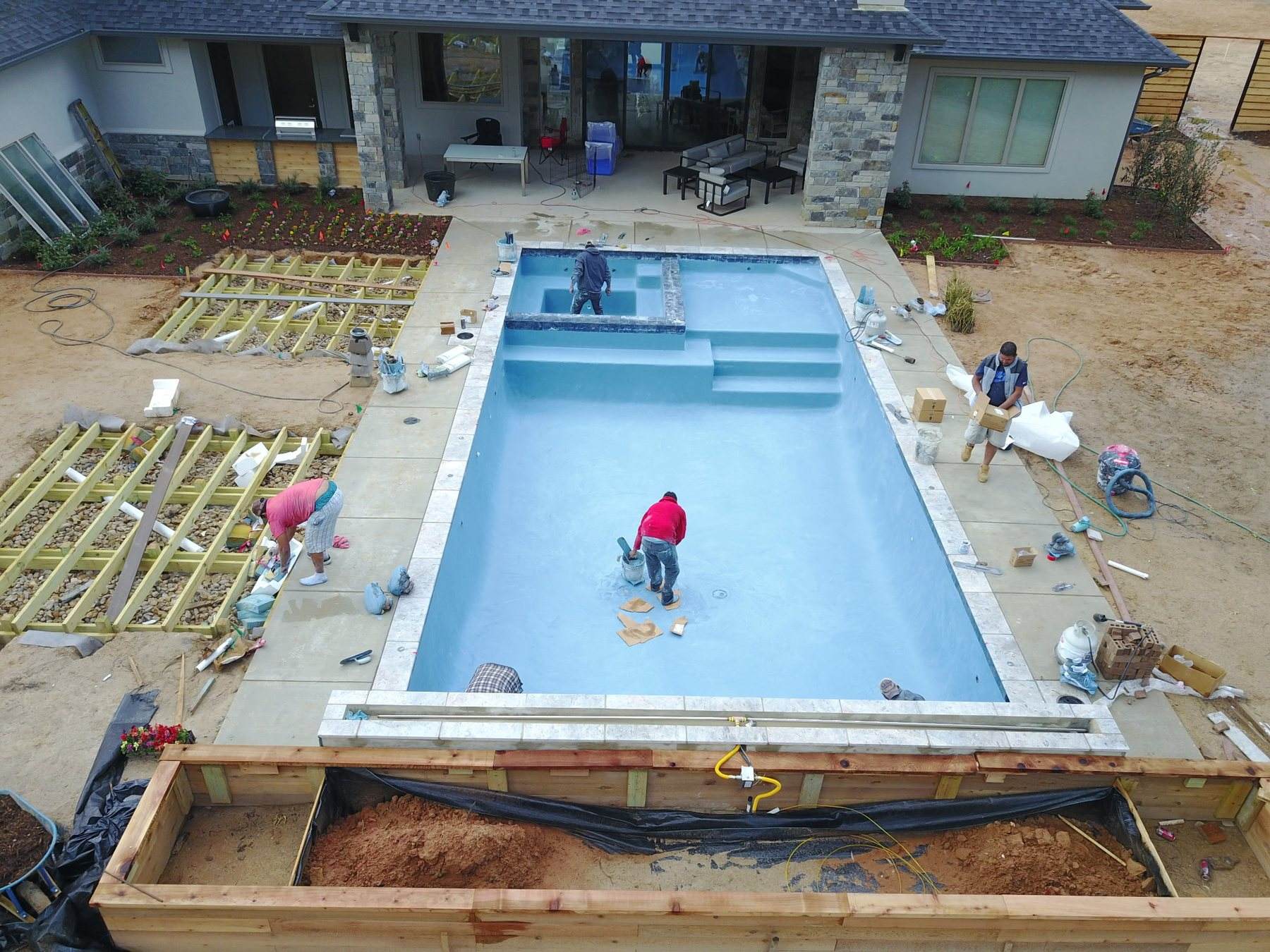 During — Azure quartz plaster