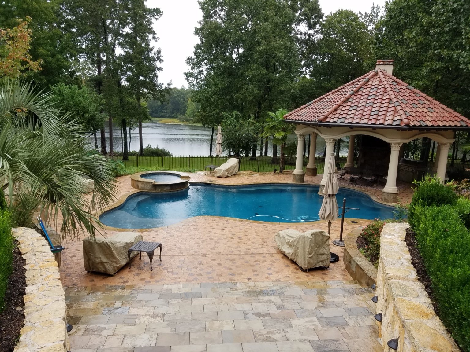 Completed quartz pool remodel in Tyler Texas