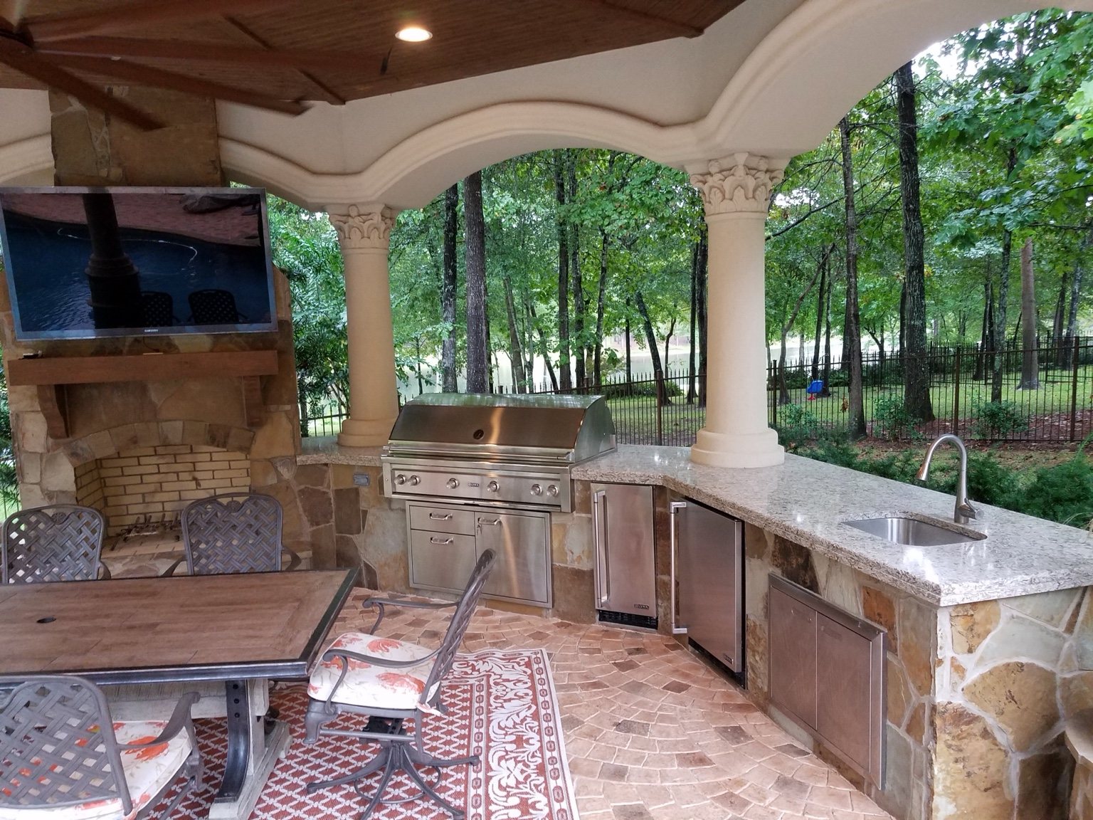 Updated outdoor kitchen as part of Tyler pool-area renovation