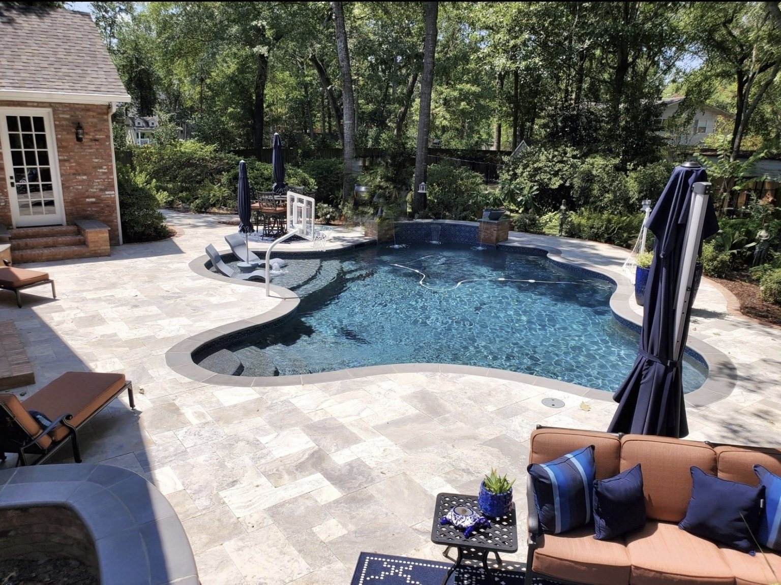 Completed pool and patio