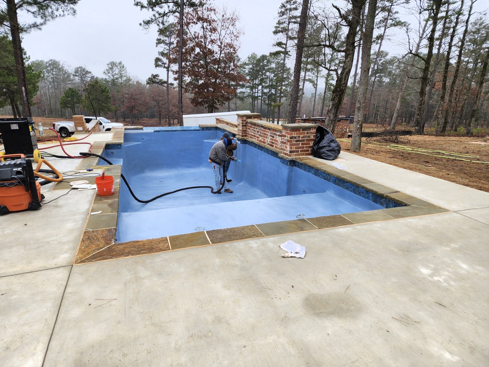 EcoFinish aquaBRIGHT Blue Lagoon — Application Day