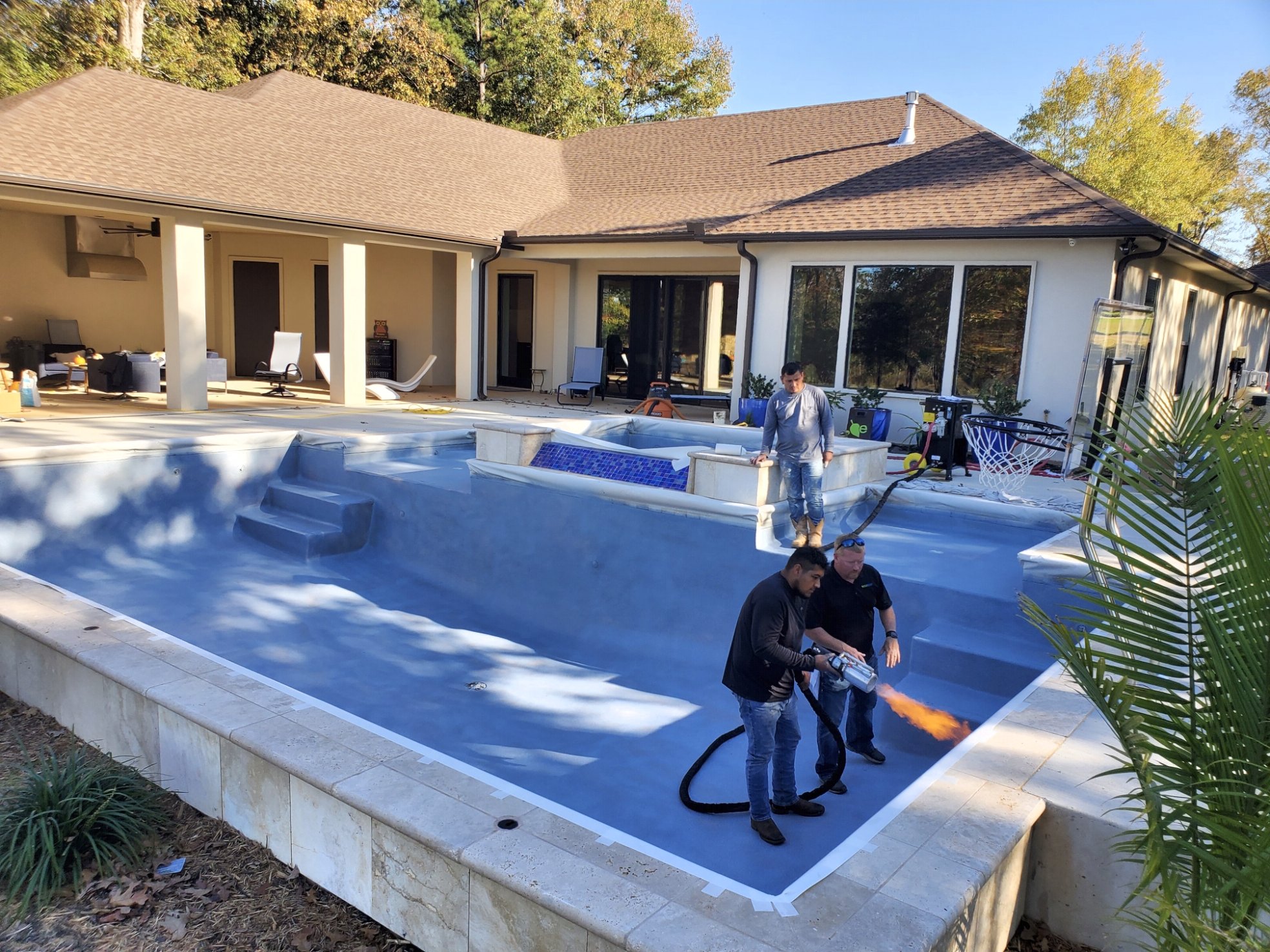 EcoFinish aquaBRIGHT Blue Lagoon — Torch Application