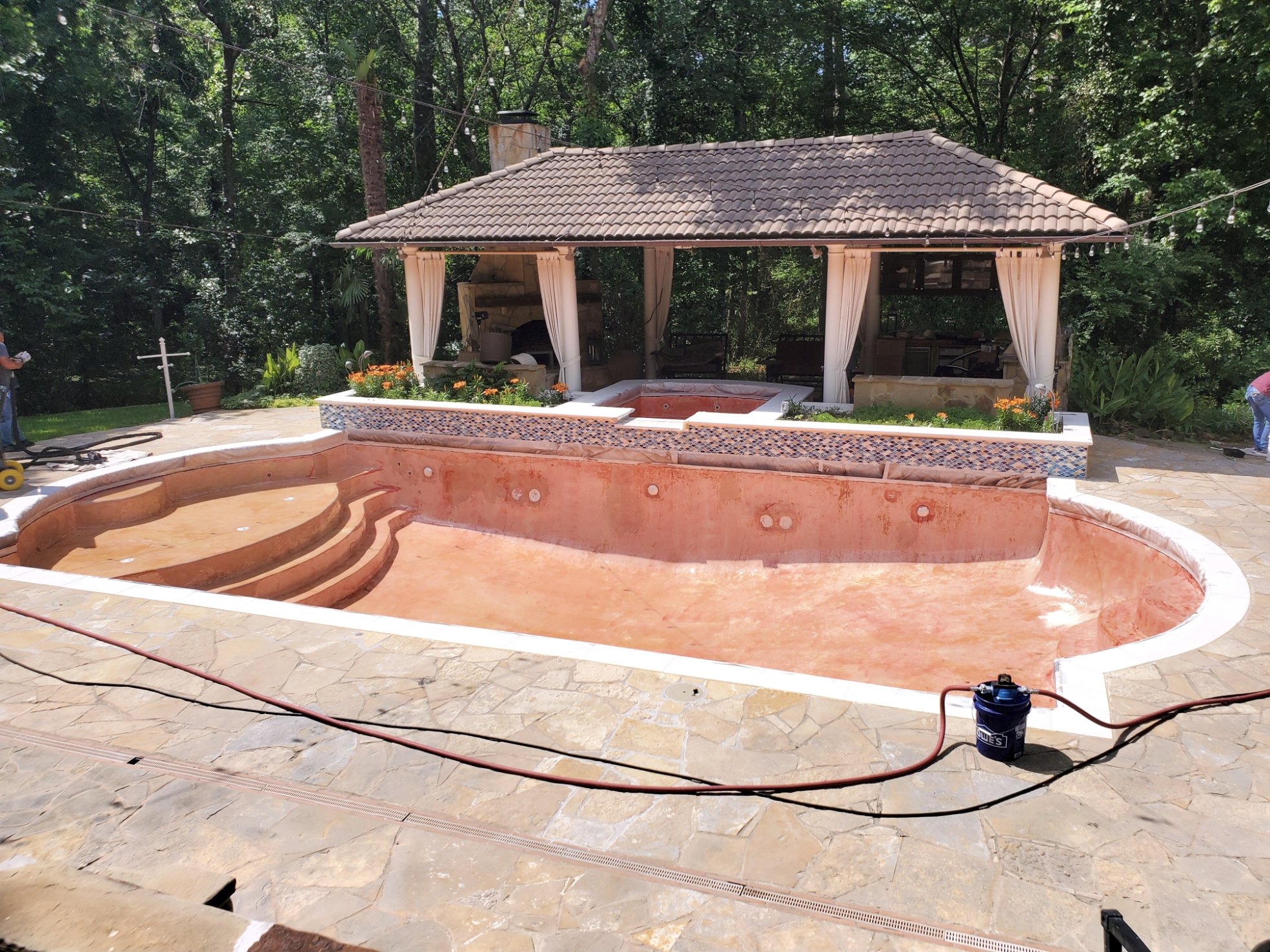 Pool Remodel Before — Dragon Tile