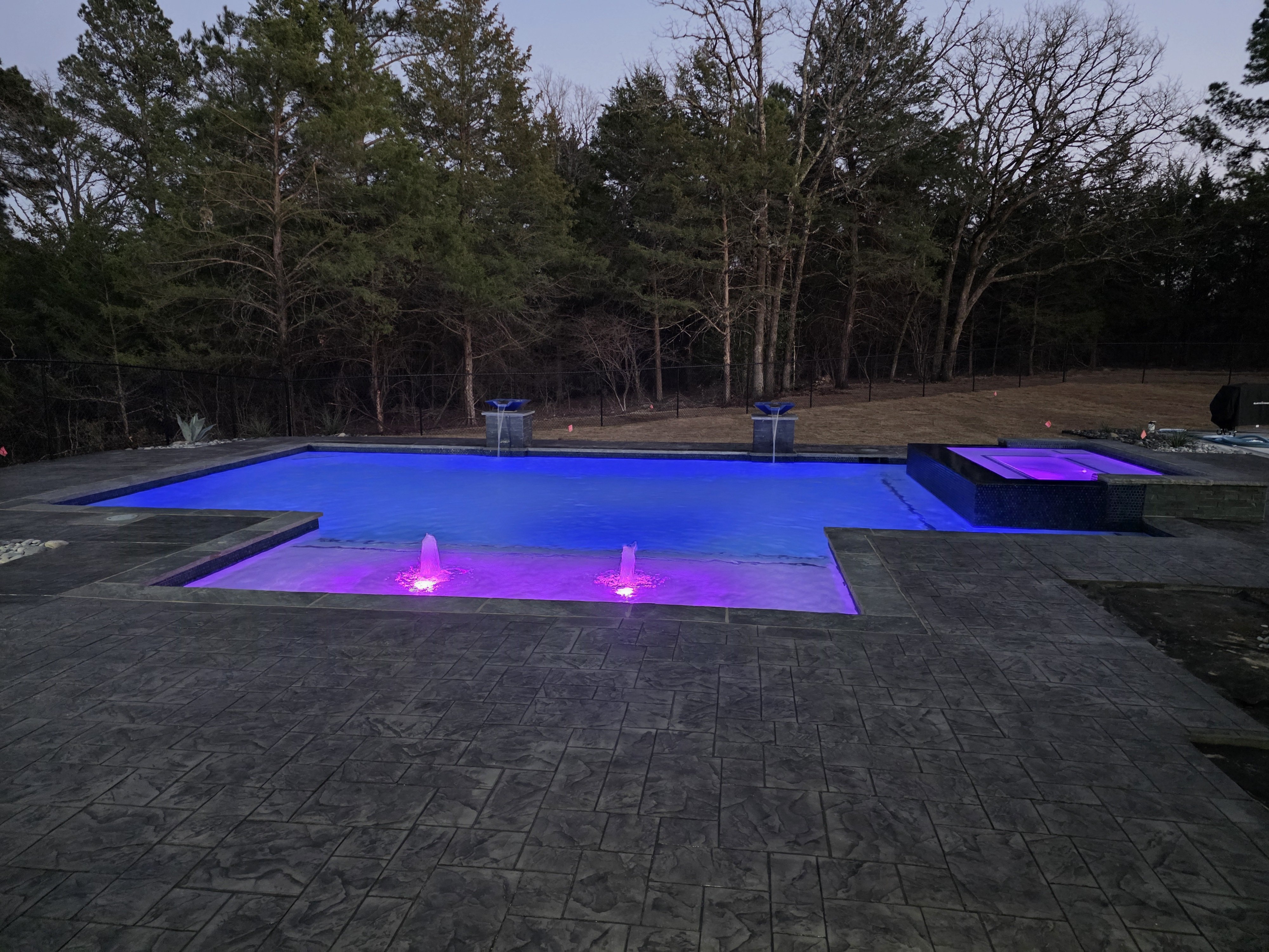 Evening LED — White Marcite w/ 50% Blue Quartz