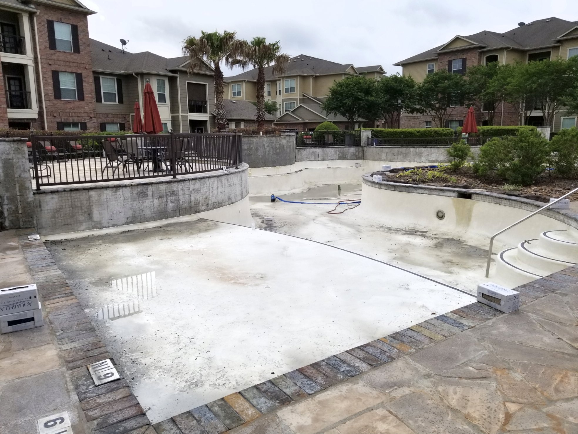White Marcite Remodel — Before Prep